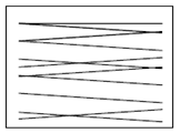 Diagram showing correct swabbing technique using a tight zig‑zag pattern that covers the entire surface area